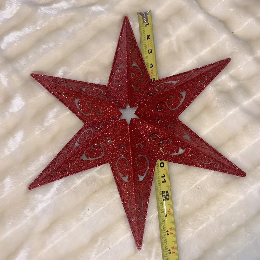 Red Glitter Star